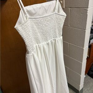 Elegant White Smocked Dress